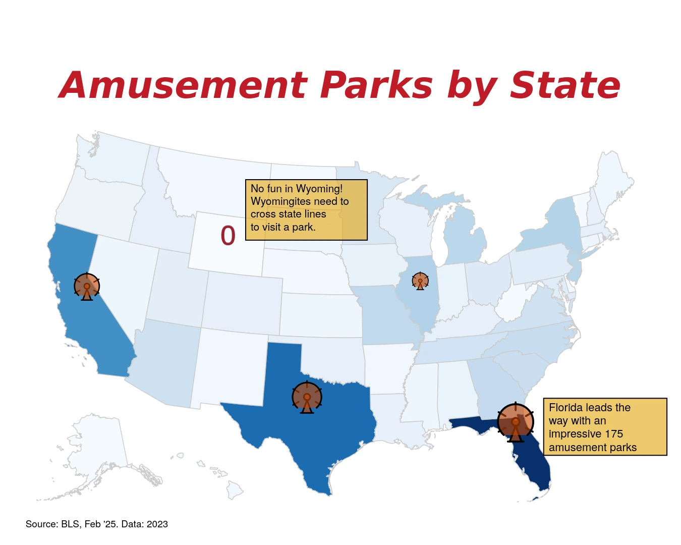Amusement Parks by State