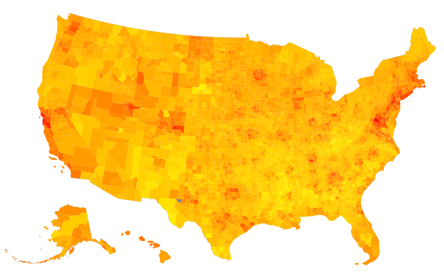 Median Household Income by County