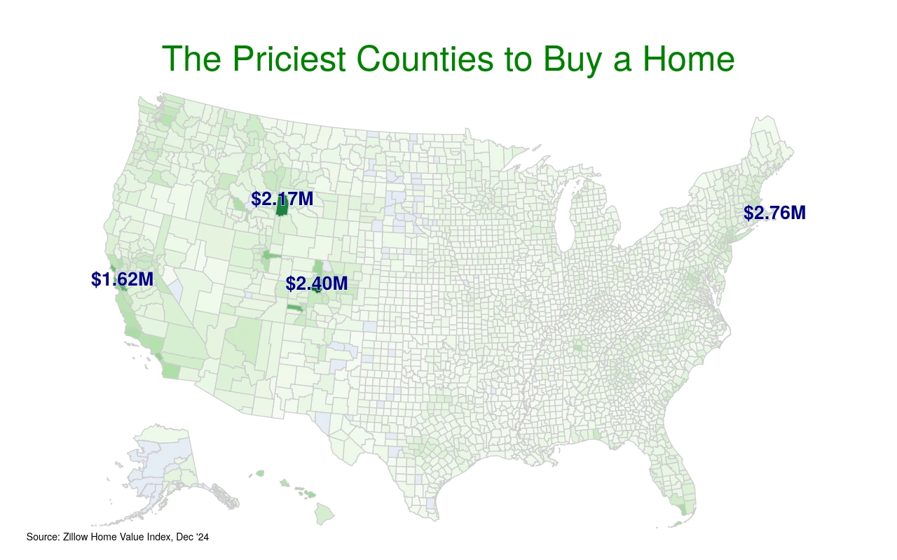 Where Homes Cost the Most